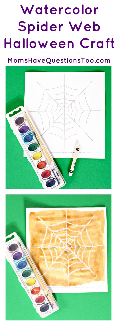 Two spider web Halloween crafts that are so easy with my printable template!